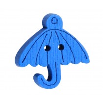Set of 60, Baby Sweater Buttons Cartoon Umbrella Decorative Buttons, BLUE