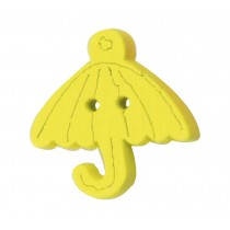 Set of 60, Baby Sweater Buttons Cartoon Umbrella Decorative Buttons, Yellow