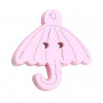 Set of 60, Baby Sweater Buttons Cartoon Umbrella Decorative Buttons, Pink