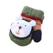 Baby Creative Cartoon Bear Kids Gloves Kids Warm Mittens, 1-2 Y
