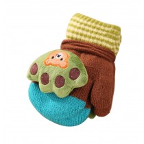 Baby Cute Cartoon Hanging Neck String Mitten Gloves Winter 1-2Y