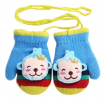 Knit Gloves [Monkey] Kids Mittens Baby Winter Warm Gloves 1-2 Y
