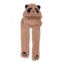 New Design Children Cold Winter Panda Embroidery Scarf/gloves/hat