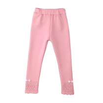 Girls Warm Leggings Autumn And Winter Girls Embroidered Trousers