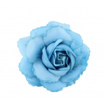 Set of 3 Beautiful Rose Kids Brooch Lovely Sweater Hat Corsage Pin Clips Blue