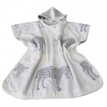 Soft Cotton Baby Hooded Bath Towel Cloak Bathrobe for Kids Zebra