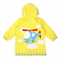 Lovely Children Raincoat Kids Rainwear Rain Jacket Aircraft Yellow