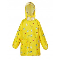Cute Children Raincoat Kids Rainwear Rain Jacket For Student Rabbit Yellow