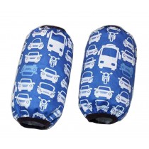 [Car Blue] 2 Pairs Baby Waterproof Oversleeves Kids Sleeves Covers