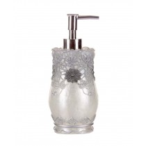 [Lace Silver] Elegant Resin Soap Dispenser Lotion Bottle