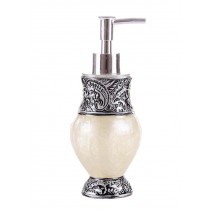 [White] Stylish Resin Shampoo Soap Dispenser Lotion Bottle