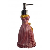 Retro Style Bathroom Resin Soap Dispenser Shampoo Container[Pink Skirt]