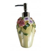 Style Bathroom Resin Soap Dispenser Shampoo Container[Orchid]