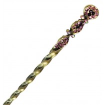 Elegant Rhinestones Hair Stick Hair Chopsticks Hairpin Hair Accessory Purple