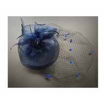 Blue Girl Hat Party Styling Accessorie Flower Wedding Styling Hair Clips Elegant