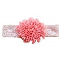 Baby Hair Accessories Sweet Baby Girl's Gift Baby Headband Girl Lace Flower Pink
