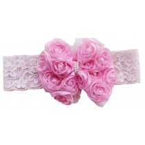 Baby Hair Accessories Sweet Baby Girl's Gift Baby Headband Girl Lace  Pink Pearl