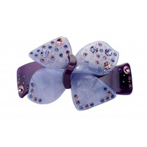 Korean Fashion Hair Ornament Bowknot Spring Clip Purple