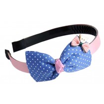 Students Headband Baby Hair Accessories Girls Bow Hairpin Blue