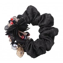 Sweet Elegant Scrunchie Elastics Ponytail Holder Hair Rope Black