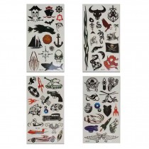 Set of 8 Halloween Scared Tattoo Stickers, Disposable and Waterproof [F]