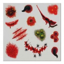 Set of 8 Halloween Scared Tattoo Stickers, Disposable and Waterproof [J]