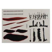 Set of 8 Halloween Scared Tattoo Stickers, Disposable and Waterproof [T]