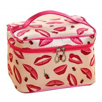 Storage Handbag Travel Storage Bag Cute Cosmetic Bag Stripe Beige