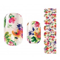 Set of 5 Flowers Stylish Nail Stickers Nail Decals Manicure Decals