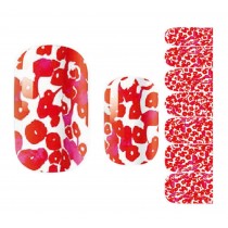 Set of 5 Stylish Nail Stickers Nail Decals Manicure Decals Red