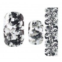 Set of 5 Elegant Nail Stickers Manicure Nail Decals Black