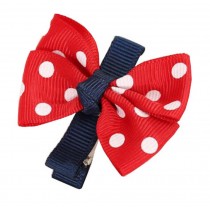 10PC Baby Girls Bowknot Hair Pins, Red Hair Clips