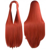 Center Parting Long Straight Cosplay Wig for Halloween Anime Fans [Red]
