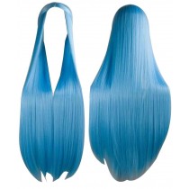 Center Parting Long Straight Cosplay Wig for Halloween Anime Fans [Blue]