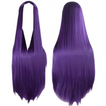 Center Parting Long Straight Cosplay Wig for Halloween Anime Fans [Purple]