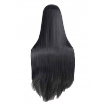 Center Parting Long Straight Cosplay Wig for Halloween Anime Fans [Black]