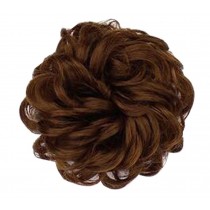 Fake Hair Bun with Elastic Hair Band, Easy to Wear [Light Brown]