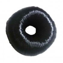 Set of 2 Fake Hair Buns, Hair Donut, Easy to Wear [Natural Black]