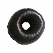Set of 2 Fake Hair Buns, Hair Donut, Easy to Wear [Black Brown]