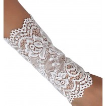 1 Pair [White 16.5cm] Lace Bracers Wrist Protector Wrist Sleeves