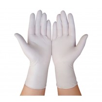 Disposable Nitrile Rubber Gloves Powder Free, Large (Box of 100)