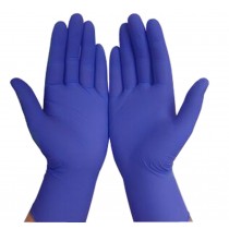 Powder Free Disposable Nitrile Rubber Gloves , Blue Large (Box of 100)