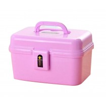 Portable Handheld Family Medicine Cabinet First Aid Kit Storage Box Purple