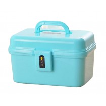 Portable Handheld Family Medicine Cabinet First Aid Kit Storage Box Blue