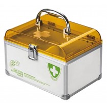 Portable Lock Handheld Family Medicine Cabinet First Aid Kit Storage Box Orange
