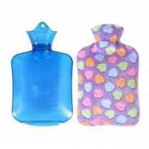 [Leaves Purple] Classic Hot Water Bottle with Cover Hot Water Bag