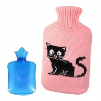 [Cat] Classic Hot Water Bottle with Cover Winter Hand Warmer