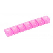 Pink 7-Day Weekly Detachable Pills/Vitamins Box Multi-Purpose Organizer