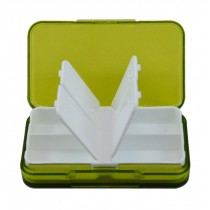 4 Slots Plastic Pills/Vitamins Box Multi-Purpose Travel Portable Organizer Green