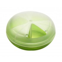 3 Slots Plastic Pills/Vitamins Box Multi-Purpose Organizer Green Set of 2